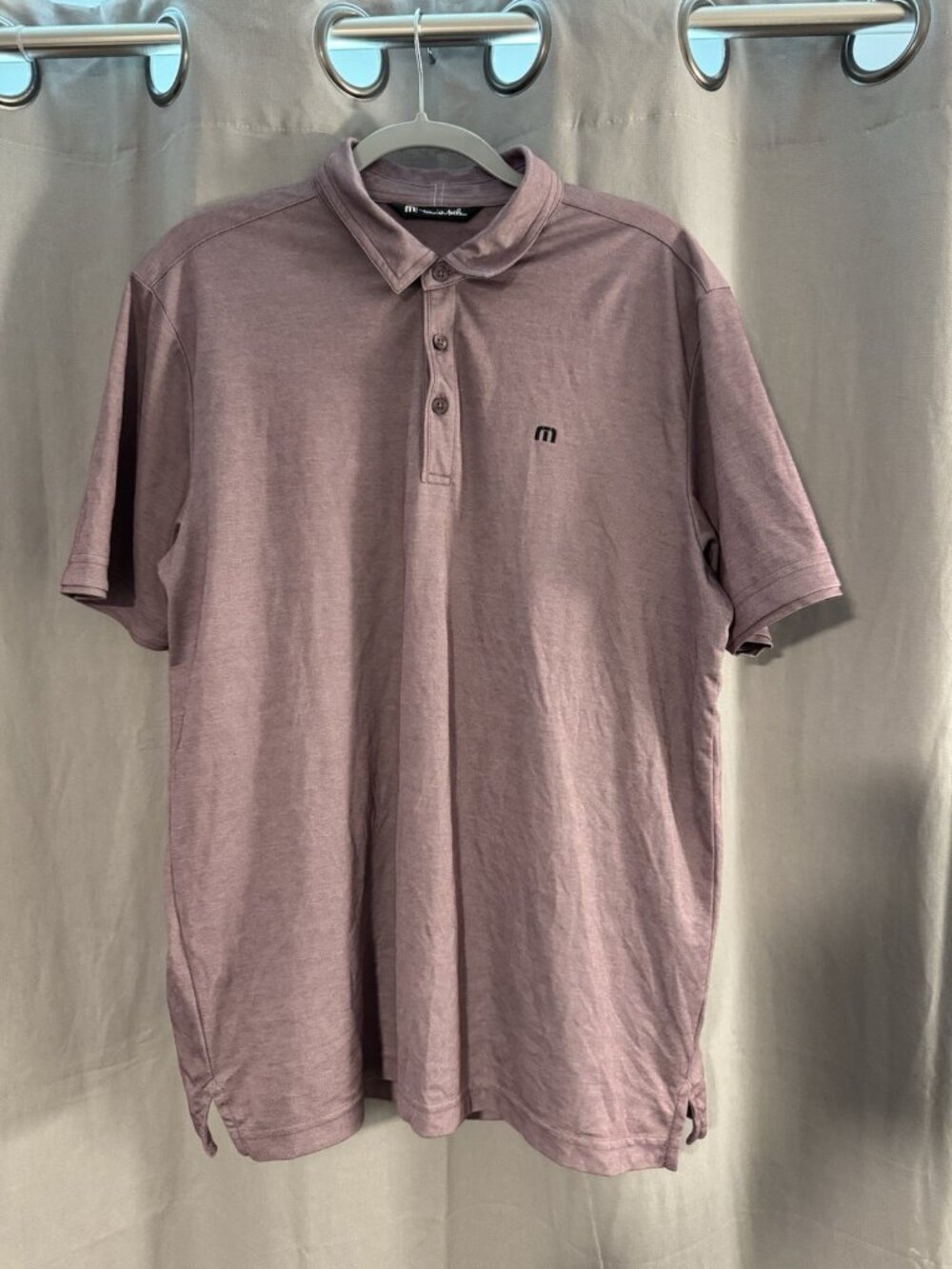 TravisMathew Golf Polo Men's L Mauve Pink